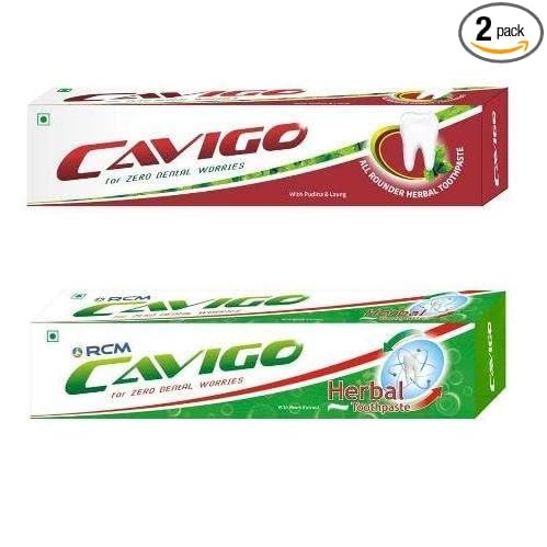 RCM Cavigo Herbal Toothpastes - For Morning & Evening - First Time In India